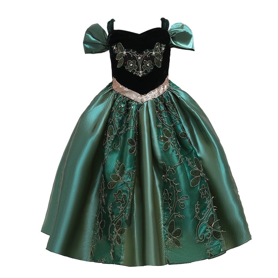 KAWELL Coronation Green Dress Luxury Costume Princess Accessories Party Halloween Christmas Role-Playing