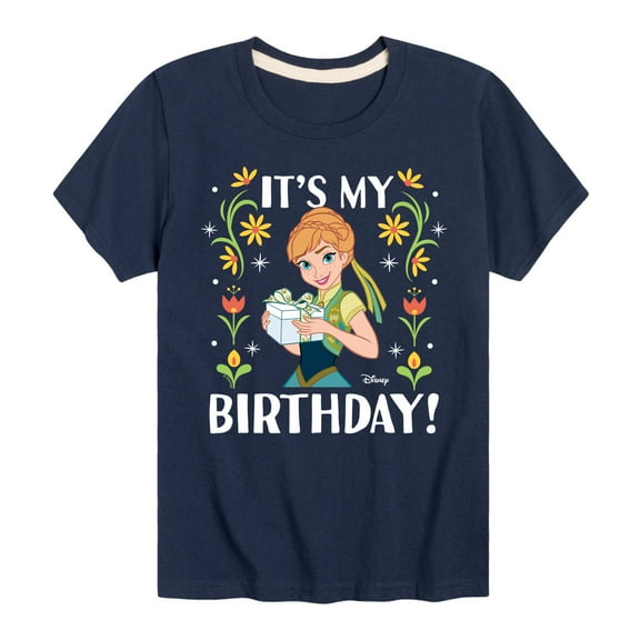 Disney Frozen - Anna It's My Birthday - Toddler & Youth Short Sleeve Graphic T-Shirt