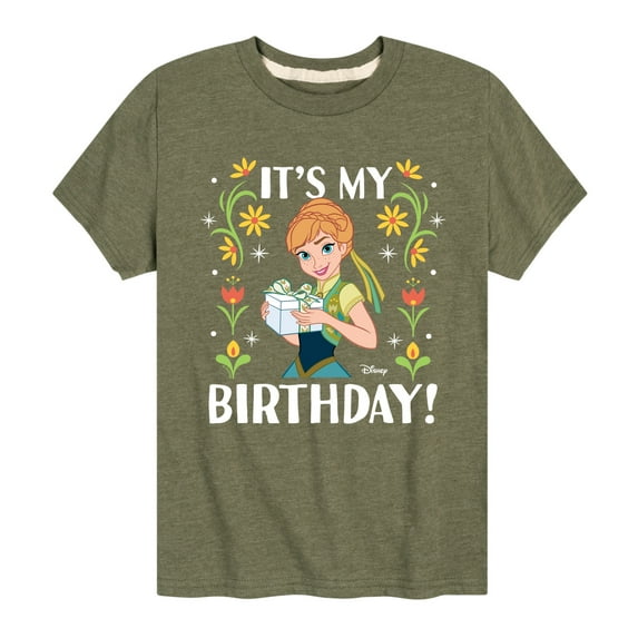 Disney Frozen - Anna It's My Birthday - Toddler & Youth Short Sleeve Graphic T-Shirt