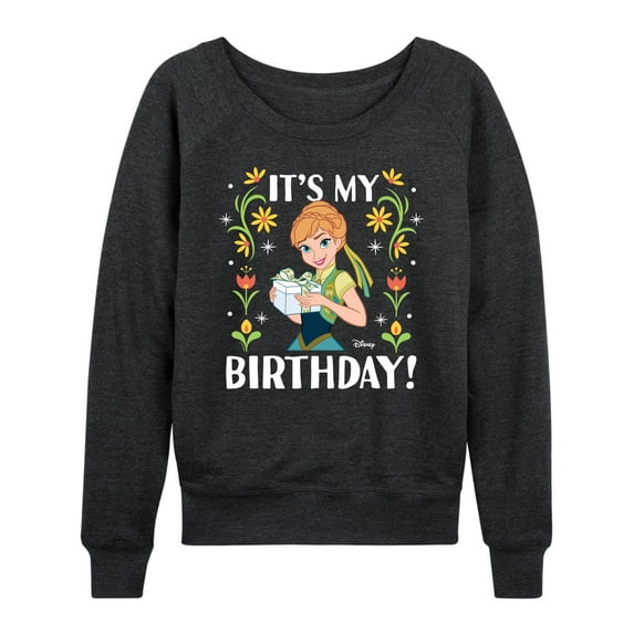 Disney Frozen - Anna It's My Birthday - Women's Lightweight French Terry Long Sleeve Shirt