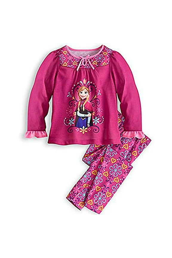 Frozen Anna Purple Polyester Pajama Pants Set, Size 7