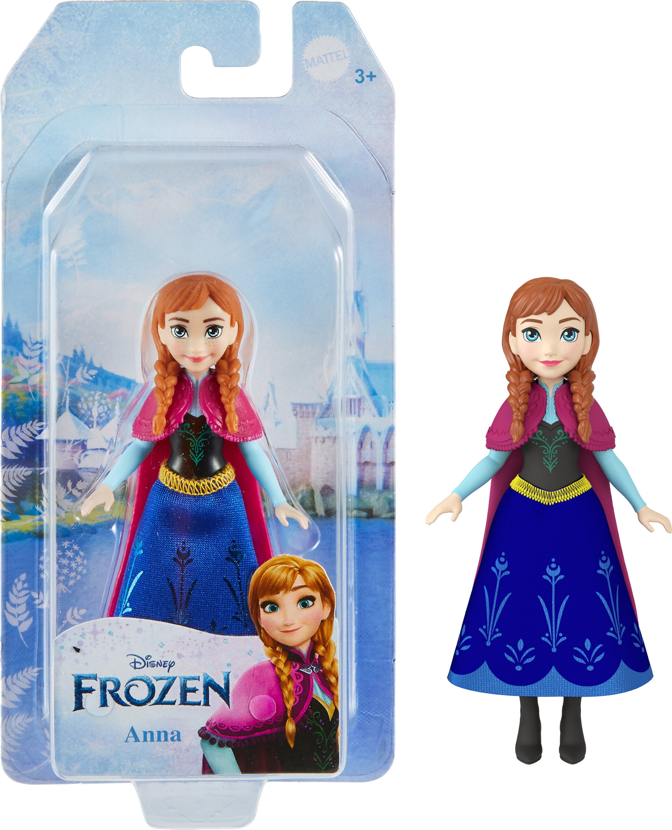 Disney Frozen Anna Small Doll, Poseable Doll with