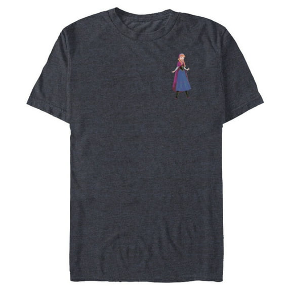 Disney Frozen Anna Small Pose - Short Sleeve Blended T-Shirt for Adults - Customized-Navy Heather
