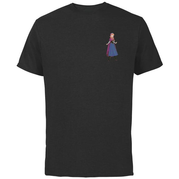 Disney Frozen Anna Small Pose - Short Sleeve Cotton T-Shirt for Adults - Customized-Black