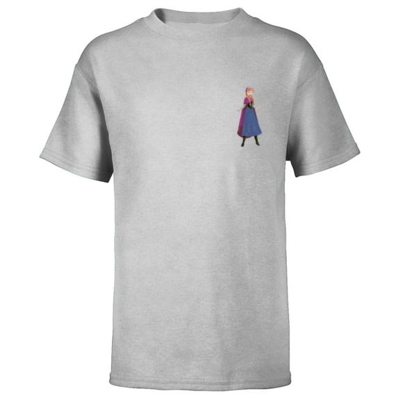 Disney Frozen Anna Small Pose - Short Sleeve T-Shirt for Kids - Customized-Athletic Heather
