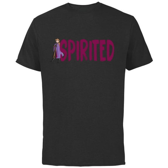 Disney Frozen Anna Spirited - Short Sleeve Cotton T-Shirt for Adults - Customized-Black