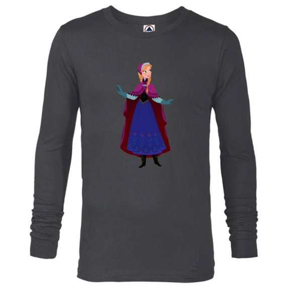 Disney Frozen Anna T-Shirt - Long Sleeve T-Shirt for Men - Customized-Charcoal Heather