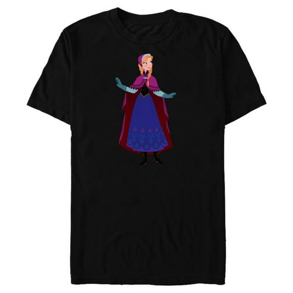 Disney Frozen Anna T-Shirt- Short Sleeve Blended T-Shirt for Adults - Customized-Black