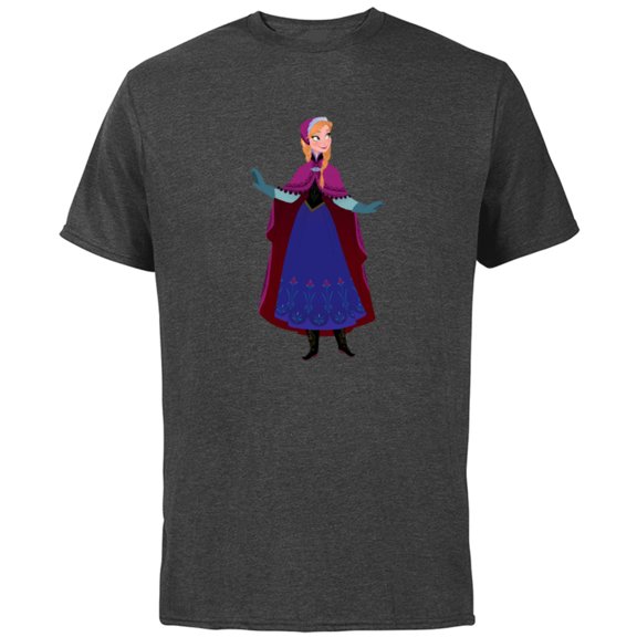 Disney Frozen Anna T-Shirt - Short Sleeve Cotton T-Shirt for Adults - Customized-Charcoal Heather