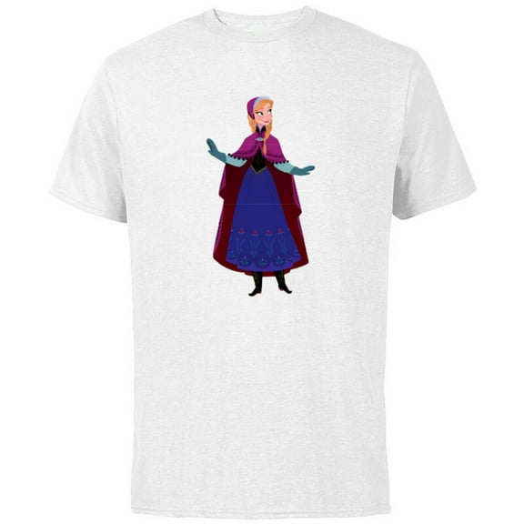 Disney Frozen Anna T-Shirt - Short Sleeve Cotton T-Shirt for Adults - Customized-White
