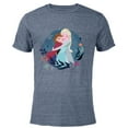 thumbnail image 1 of Disney Frozen Anna and Elsa Sister Hug - Short Sleeve Blended T-Shirt for Adults – Customized-Navy Heather, 1 of 5