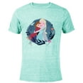thumbnail image 1 of Disney Frozen Anna and Elsa Sister Hug - Short Sleeve Blended T-Shirt for Adults – Customized-Ocean Blue, 1 of 5
