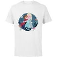thumbnail image 1 of Disney Frozen Anna and Elsa Sister Hug - Short Sleeve Cotton T-Shirt for Adults - Customized-White, 1 of 5