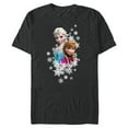thumbnail image 1 of Disney Frozen Anna and Elsa Snowflakes - Short Sleeve Blended T-Shirt for Adults- Customized-Dark Heather, 1 of 5