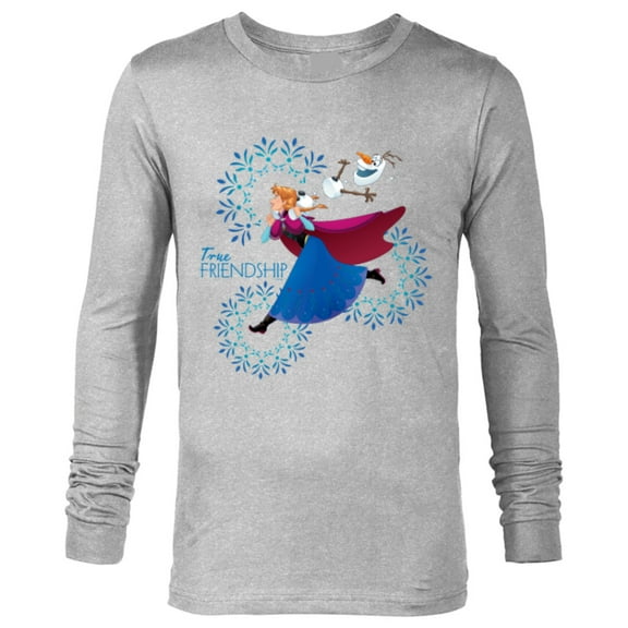 Disney Frozen Anna and Olaf True Friendship - Long Sleeve T-Shirt for Men - Customized-Athletic Heather