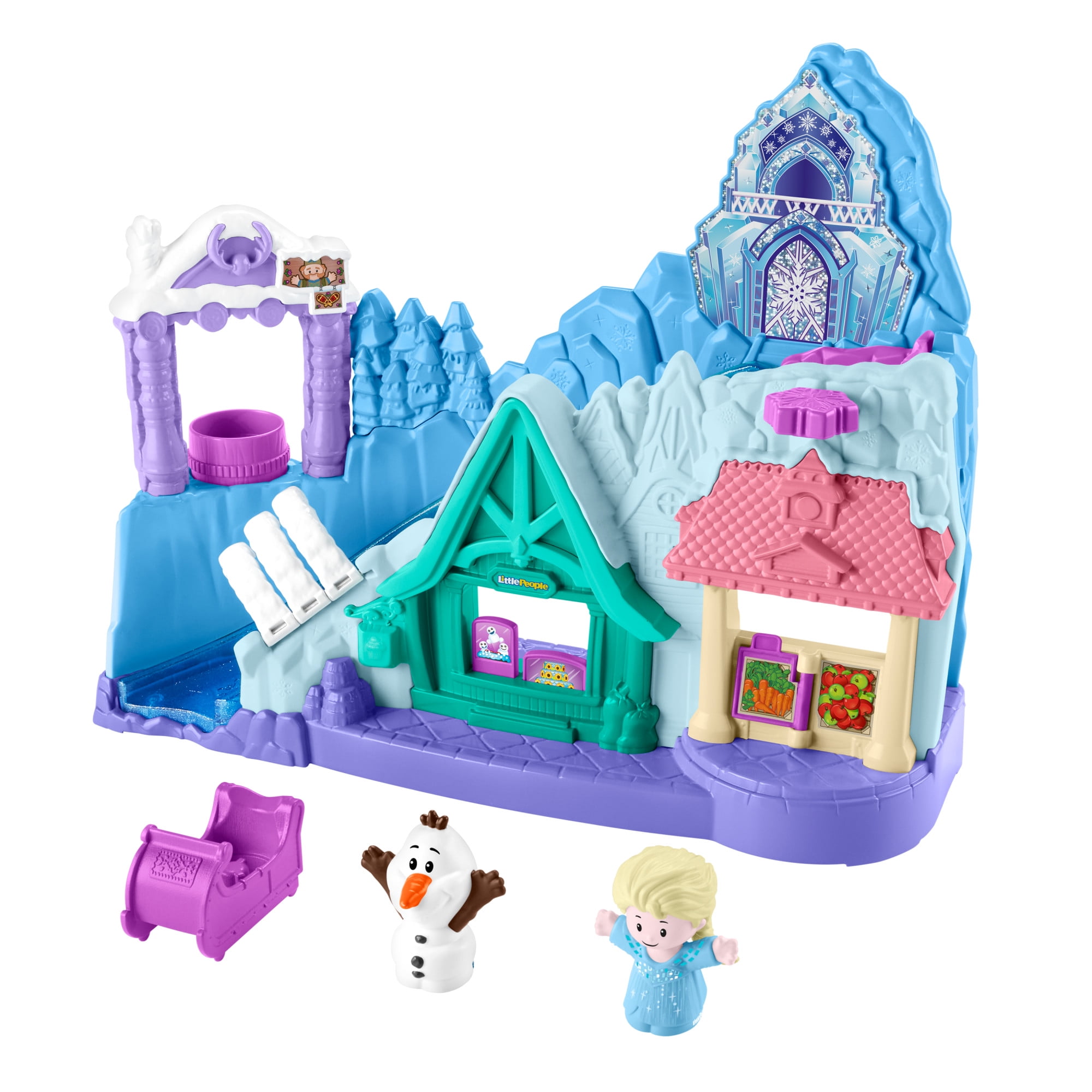 Disney Frozen Arendelle Sledding Adventures Little People Toddler Playset with 2 Figures