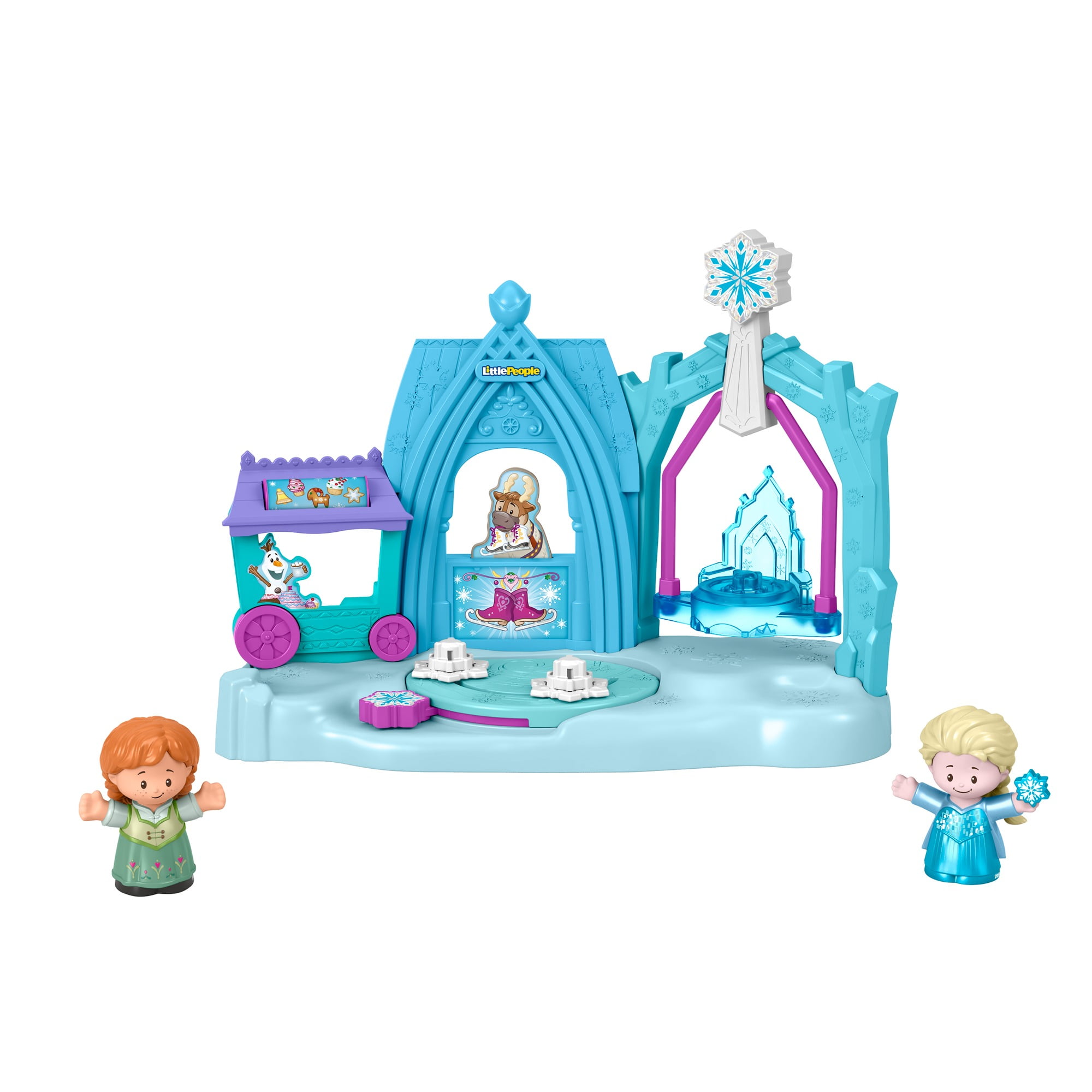 Disney Frozen Arendelle Winter Wonderland Little People Toddler Playset with Anna & Elsa Toys