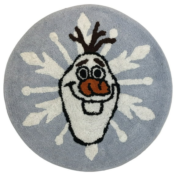 Disney Frozen Bath Rug Olaf Cotton Pile 24" Round  Bath Mat