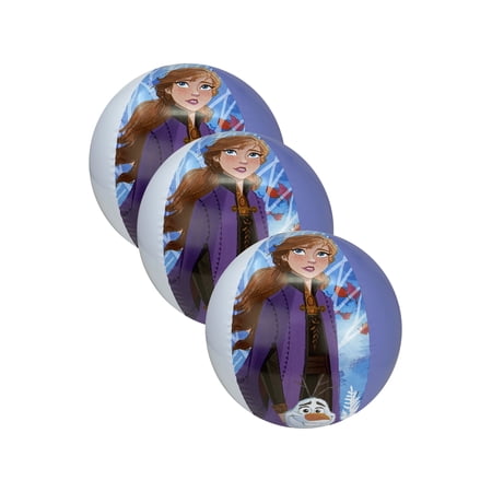 Disney Frozen Beach Ball Inflatable Anna Elsa Olaf 13.5" 3 Pack Pool Party Favor