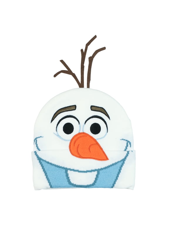 Disney Frozen Beanie Olaf Character Embroidered Character Knit Cuff Hat, Men's OSFM