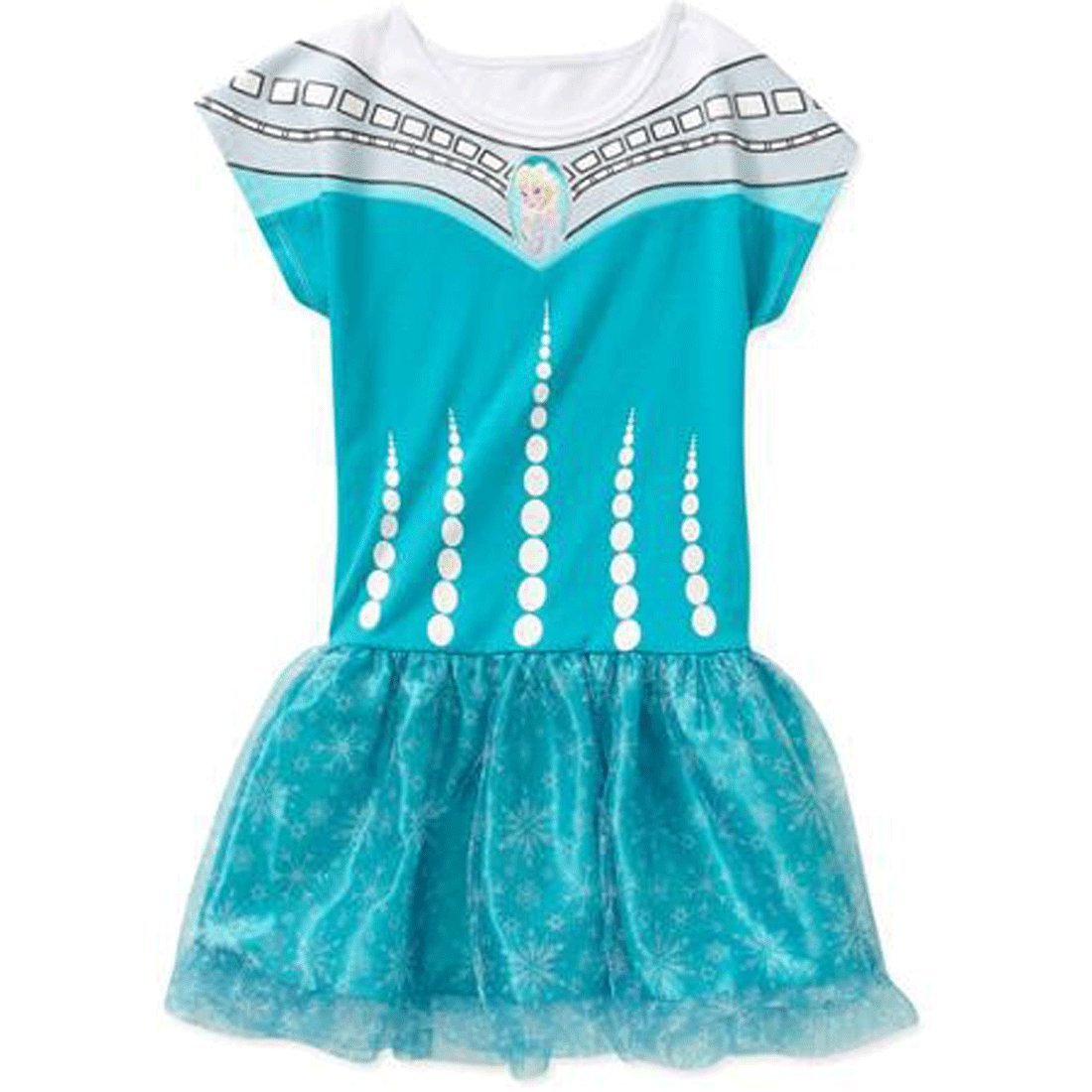 Disney Frozen Big Girls' Short Sleeve Dress Elsa 4-5 - image 1 of 2