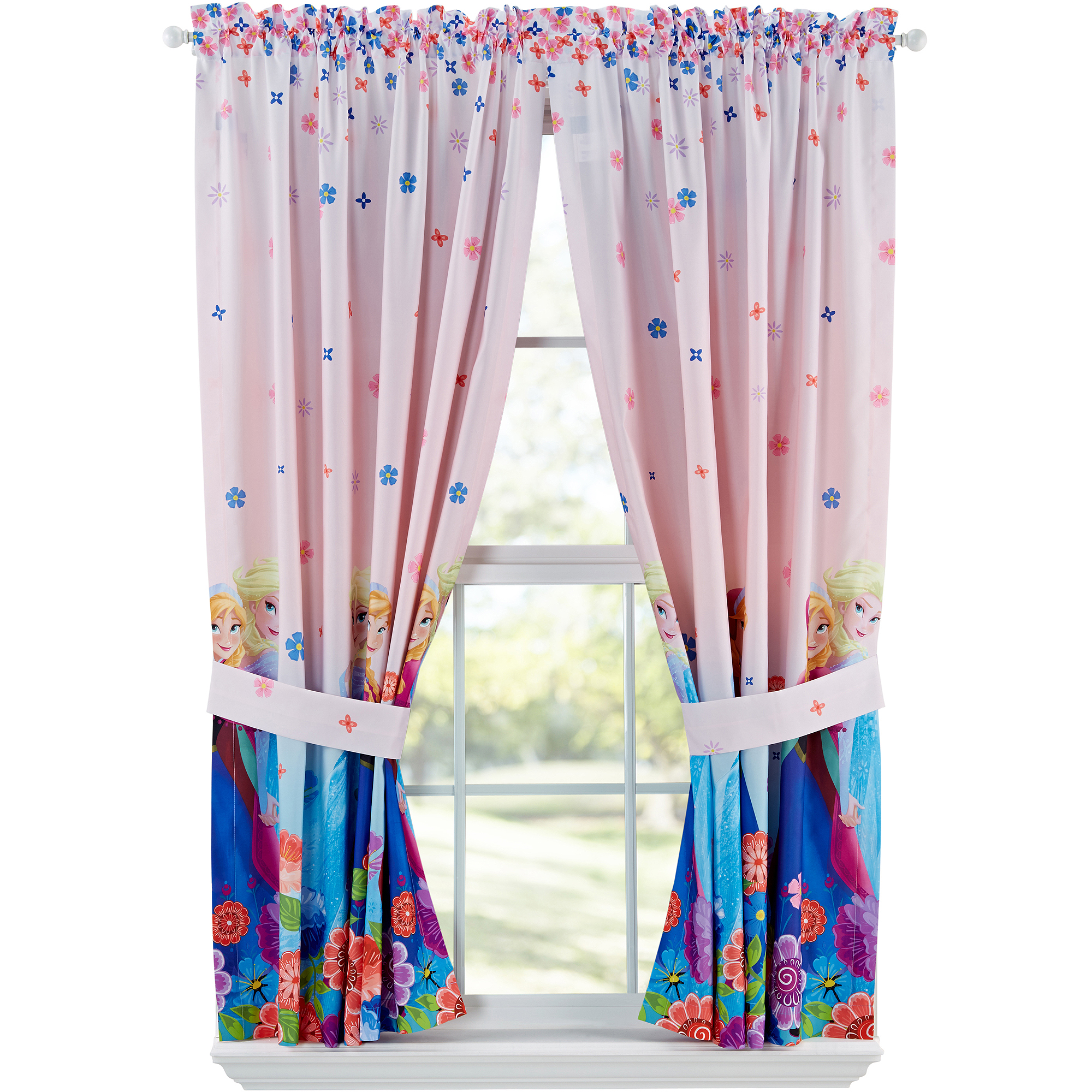 Disney Frozen Breeze Into Spring Girls Bedroom Curtain Panel Set - image 1 of 2