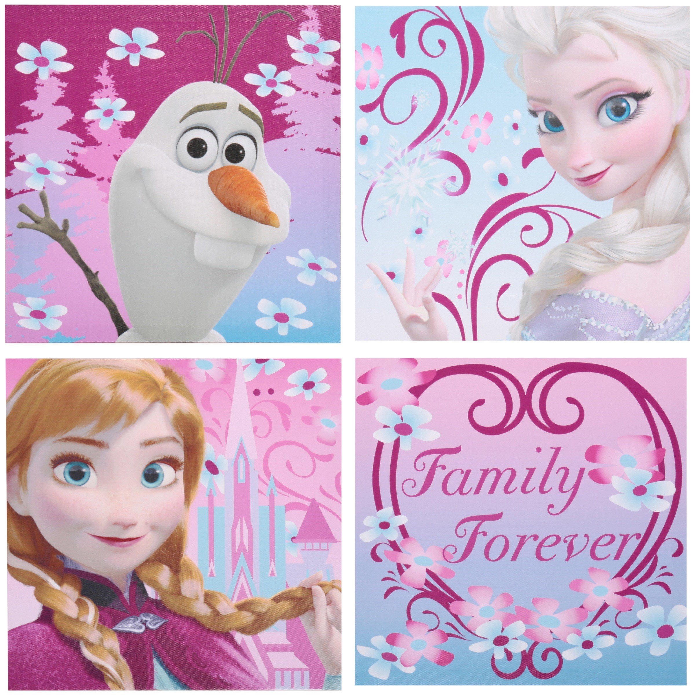 Disney Frozen Canvas Wall Art 4 pc Pack - image 1 of 4