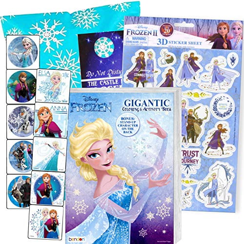 Disney Frozen Coloring Book Set with Frozen Stickers - Bundle Includes ...