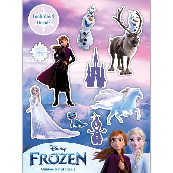 Frozen Sticker Notebook Disney Frozen Decals - Set of 9 Elsa Anna Olaf & Sven Waterproof Vinyl ...