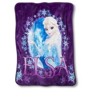Disney Frozen Elsa 2 Piece Silk Touch Throw & Canvas Tote Set - Purple