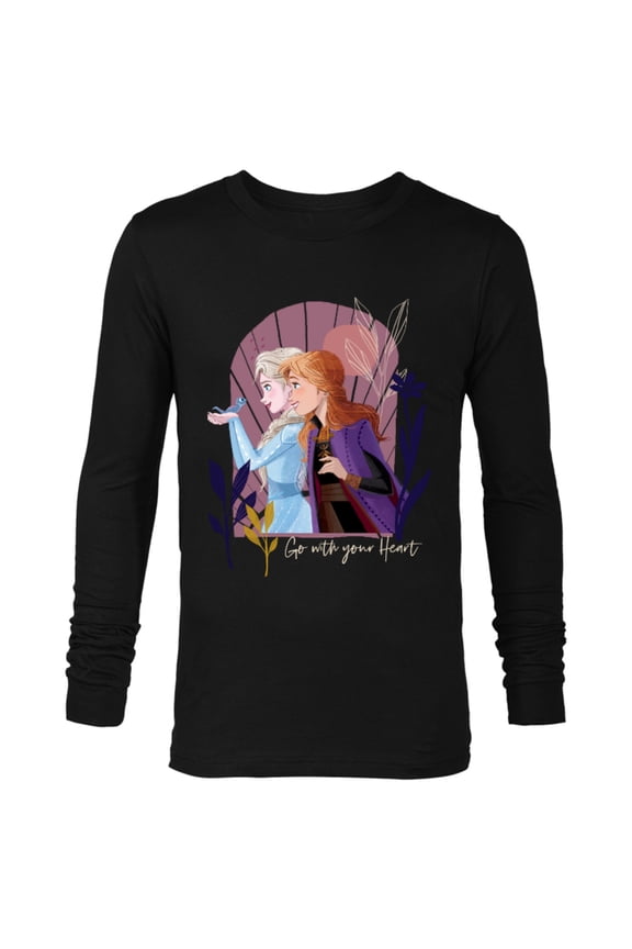 Frozen Elsa Anna Bruni Go With Your Heart - Long Sleeve T-Shirt for Men - Customized-Black