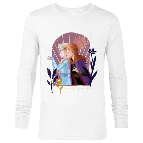 Disney Frozen Elsa Anna Bruni Go With Your Heart - Long Sleeve T-Shirt for Men - Customized-White