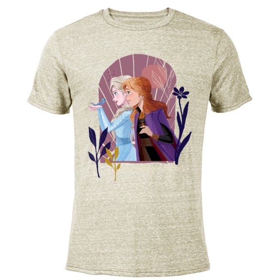 Disney Frozen Elsa Anna Bruni Go With Your Heart - Short Sleeve Blended T-Shirt for Adults - Customized-Yellow