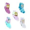 thumbnail image 1 of Disney Frozen Elsa Anna Girls Toddler 5 Pack Socks Set FZ098GCC, 1 of 8