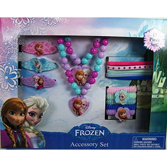 Disney Frozen Elsa & Anna Jewelry & Hair Accessory Set with 15-Piece