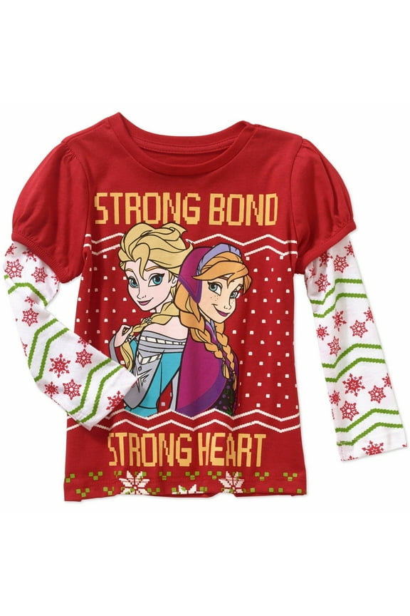 Frozen Elsa Anna Long Sleeve T Shirt Girl Size 5T