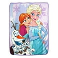 thumbnail image 1 of Disney Frozen Elsa Anna Olaf 46" x 60" Plush Throw Blanket, 1 of 5