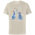 thumbnail image 1 of Disney Frozen Elsa Anna & Olaf Holiday Magic - Short Sleeve Cotton T-Shirt for Adults - Customized-Natural, 1 of 5