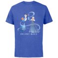 thumbnail image 1 of Disney Frozen Elsa Anna & Olaf Holiday Magic - Short Sleeve Cotton T-Shirt for Adults - Customized-Royal Heather, 1 of 5