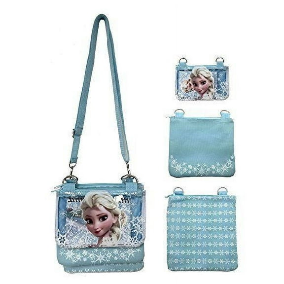 Disney Frozen Elsa Blue Adjustable Strap Messenger Shoulder Cross Purse Bag(SHIP 1 SET RANDOMLY)