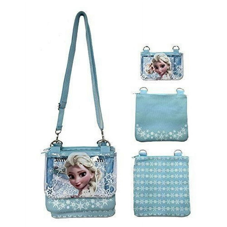 Disney Frozen Elsa Blue Adjustable Strap Messenger Shoulder Cross Purse Bag Women s