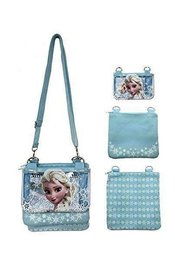 Disney Frozen Elsa Blue Adjustable Strap Messenger Shoulder Cross Purse Bag(SHIP 1 SET RANDOMLY)