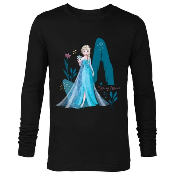 Disney Frozen Elsa Bold By Nature - Long Sleeve T-Shirt for Men - Customized-Black
