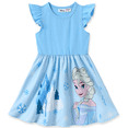 thumbnail image 1 of Disney Frozen Elsa Girls Dresses Cotton Graphic Blue Casual Flowy Summer Birthday Sundresses Gift Baby Toddlers 2T, 1 of 10