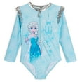 thumbnail image 1 of Disney Frozen Elsa Half Zip One Piece Bathing Suit UPF 50+ Toddler to Little Kid, 1 of 5