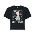 thumbnail image 1 of Disney Frozen - Elsa It's My Birthday - Juniors Cropped Cotton Blend T-Shirt, 1 of 4