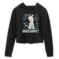 thumbnail image 1 of Disney Frozen - Elsa It's My Birthday - Juniors Cropped Pullover Hoodie, 1 of 4