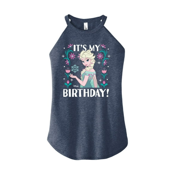 Disney Frozen - Elsa It's My Birthday - Juniors High Neck Tank Top
