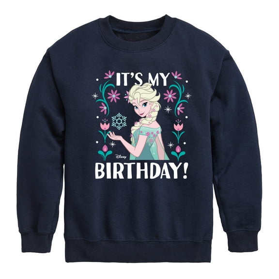 Disney Frozen - Elsa It's My Birthday - Toddler & Youth Crewneck Fleece Sweatshirt