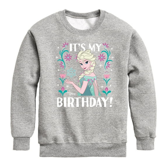 Disney Frozen - Elsa It's My Birthday - Toddler & Youth Crewneck Fleece Sweatshirt